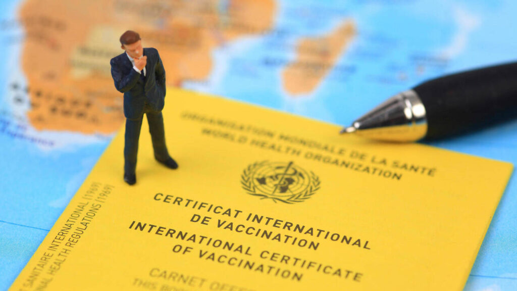 omage d'un Certificat de vaccination (carnet jaune)