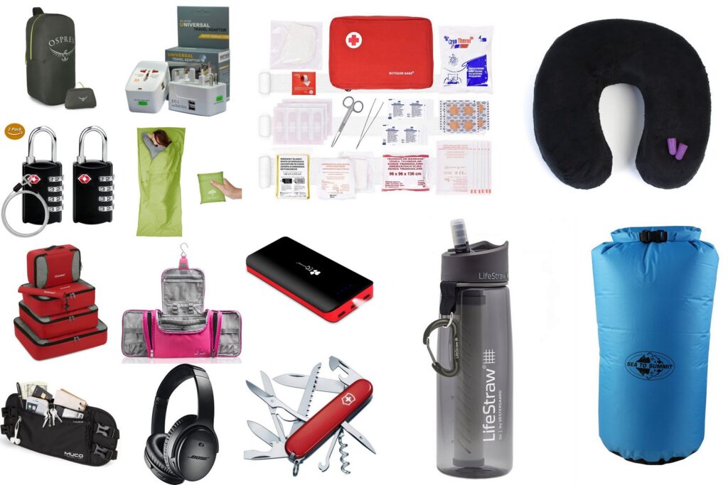 image de tous les accessoires de voyage
